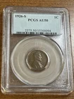 1926-S Lincoln Wheat Cent PCGS AU50 About Uncirculated Brown