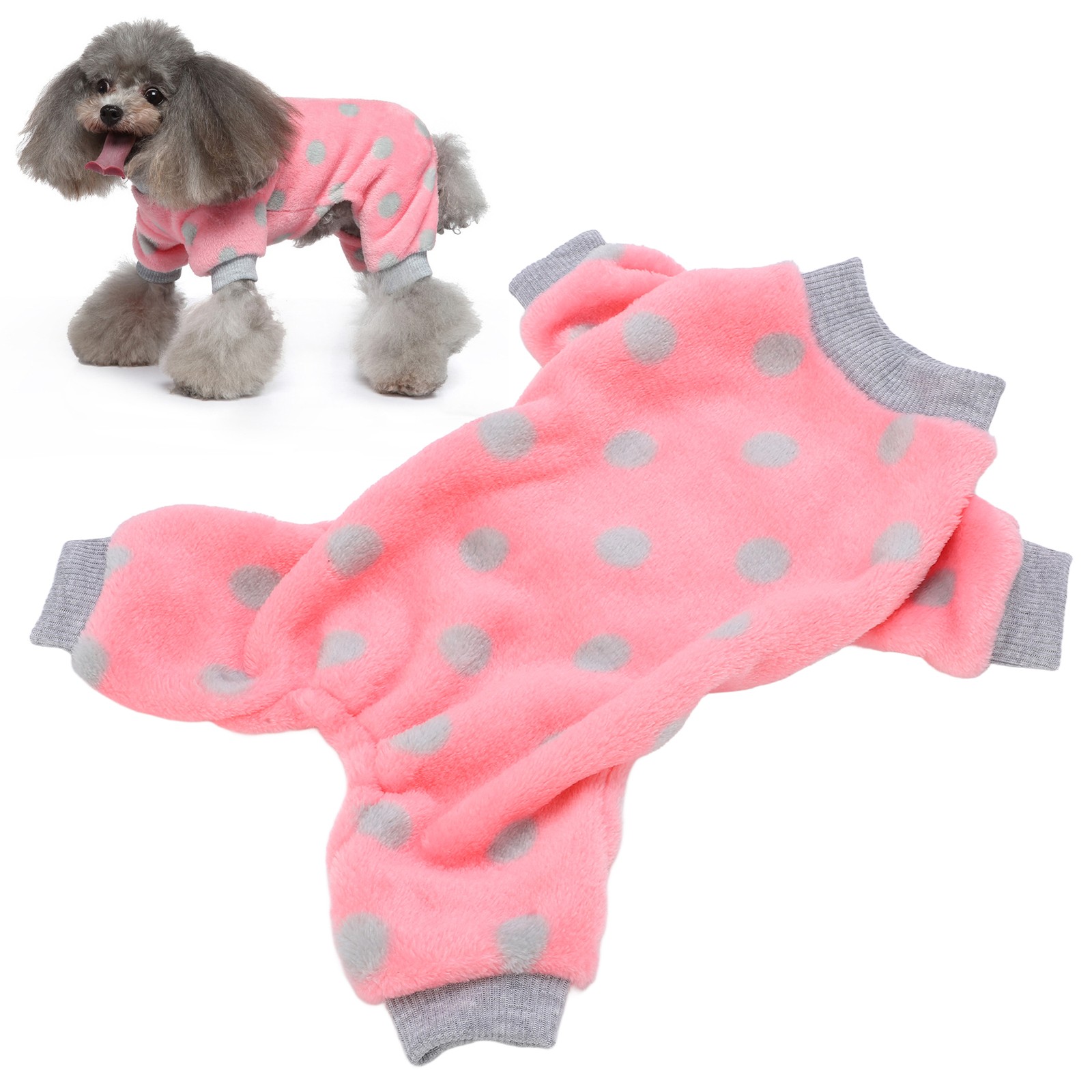 Pet Pajamas 4 Legged Stylish Cute Breathable Lightweight Stretchy Plush Dog Paja