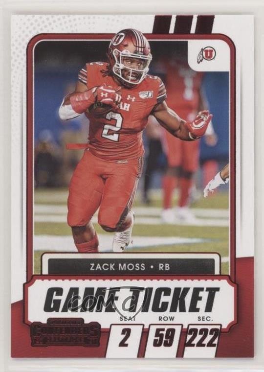 2021 Panini Contenders Draft Picks Game Ticket Red Zack Moss #69 03hd