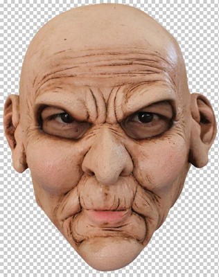 GESICHTSMASKE ALTER MANN MIT WÜTEND AUSSEHENDEM GESICHT