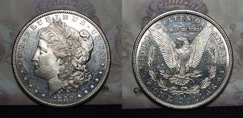 1880-S Morgan Silver Dollar $1 UNC. Proof Like