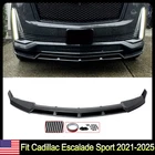 V Style Carbon Look Front Bumper Splitter Lip For 2021-2025 Cadillac Escalade US