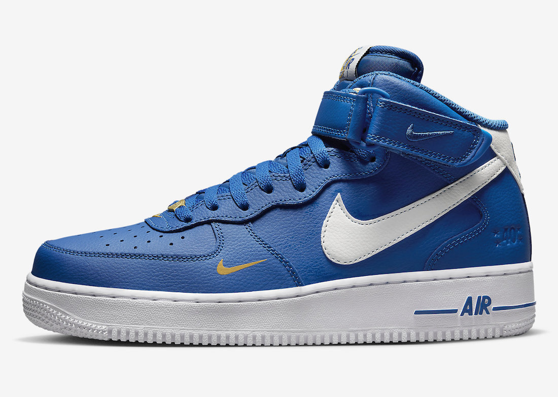 Nike Air Force 1 Mid '07 LV8 Anniversary Blue Jay Yellow Nike Air Force 1 Mid '07 LV8 Anniversary Blue Jay Yellow