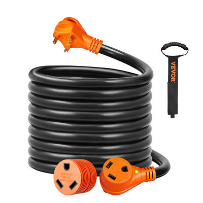 25ft RV Extension Cord Power Cord 30Amp NEMA TT-30R/NEMA TT-30P ETL Listed