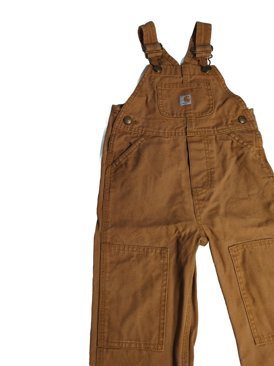 Carhartt Bib Overalls Boys Canvas Bibs Duck Workwear Double Knee