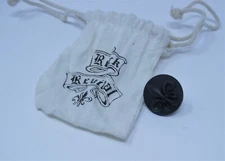 Rock Revival Replacement Button Metal Dark Navy Blue Tone  Size White Pouch