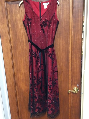 Mesh Overlay and Velvet Belt, size 