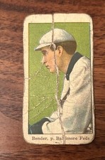 1915 E106 AMERICAN CARAMEL CHIEF BENDER WHITE HAT
