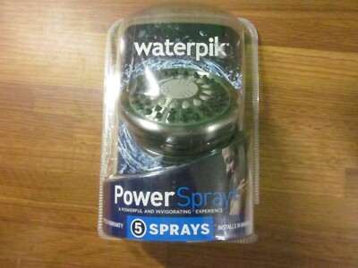Waterpik Fixed Shower Head in Brushed Nickel 5-Spray 3.8'' TAV-529E