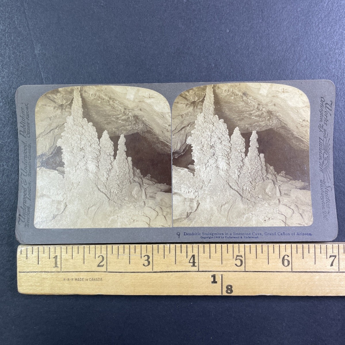 【中古】Stargazer's Atlas Stalagmites in Grand Canyon Arizona Stereoview Antique c1903