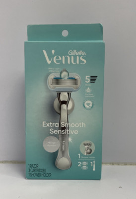 Gillette Venus Extra Smooth Sensitive 1 Razor 2 Cartridges 1 Shower Holder