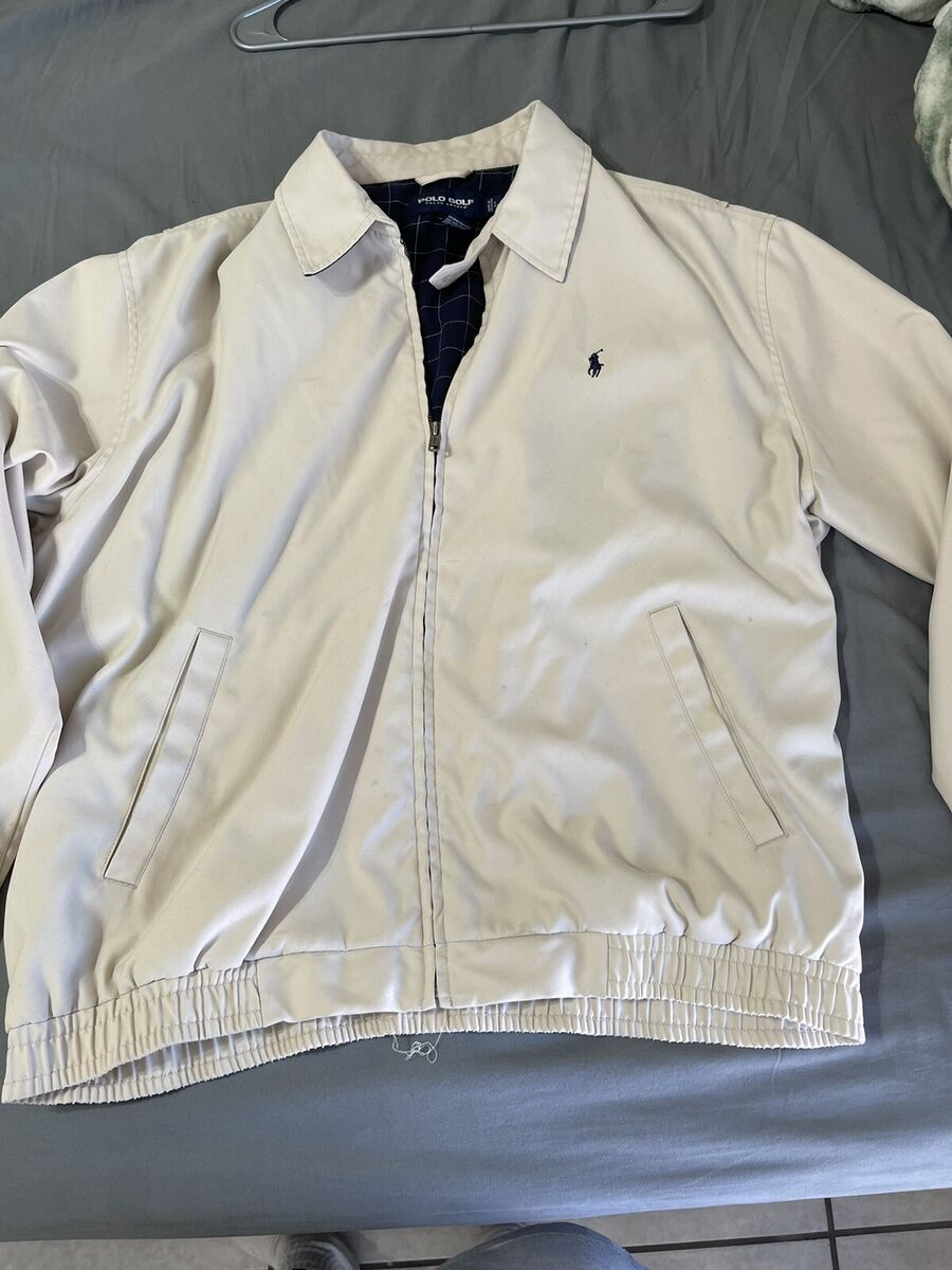 Vintage 90s Polo Ralph Lauren Beige Bomber Cotton Jacket Vintage 90s Polo Ralph Lauren Beige Bomber Cotton Jacket