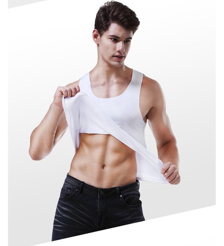 Herren ärmelloses T-Shirt Eis Seide Freizeit Training Weste Bodybuilding Muskel Tee - Bild 7 von 17