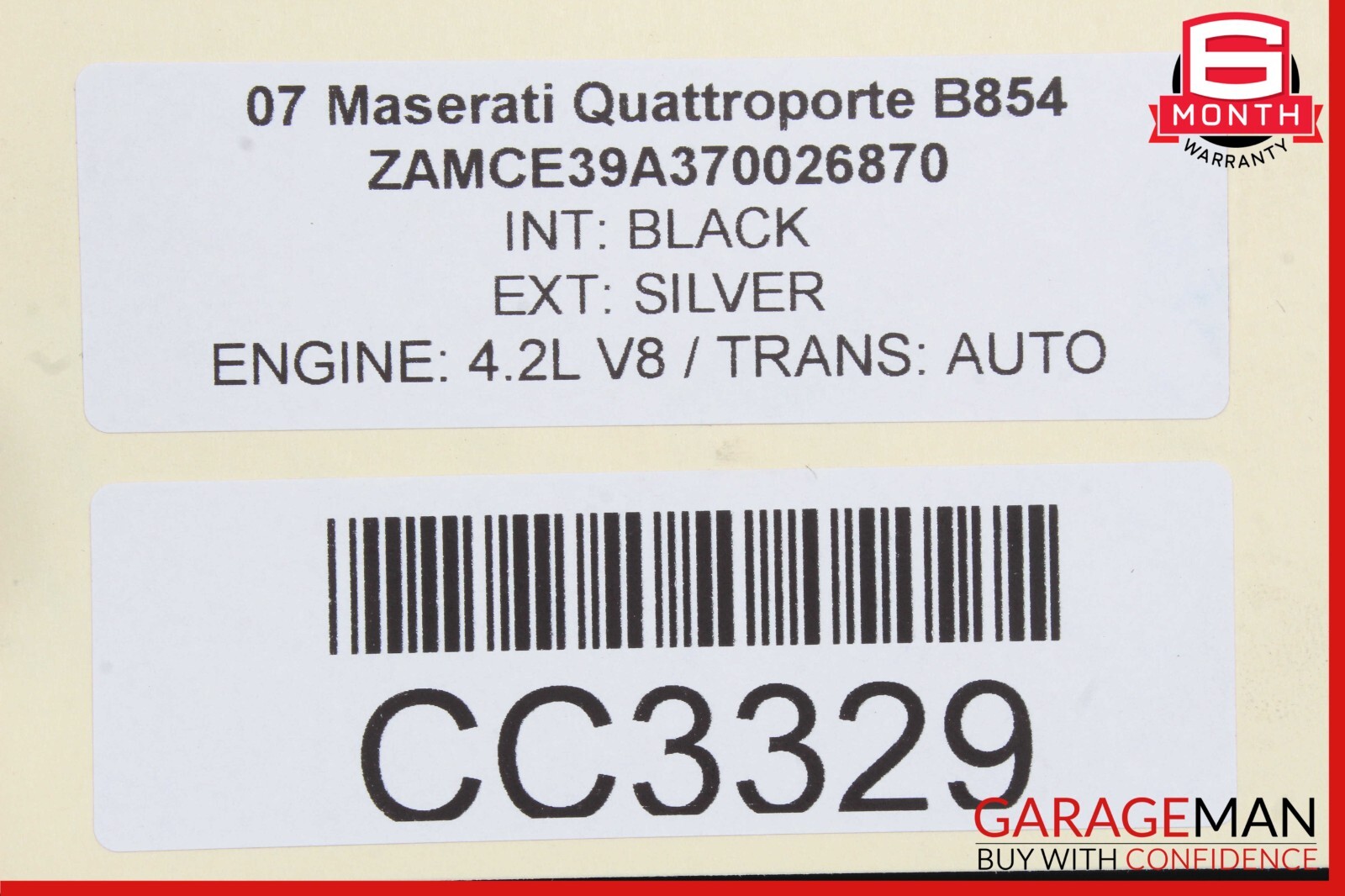 06-08 MASERATI QUATTROPORTE M139 FRONT HOOD BONNET SHELL WHITE