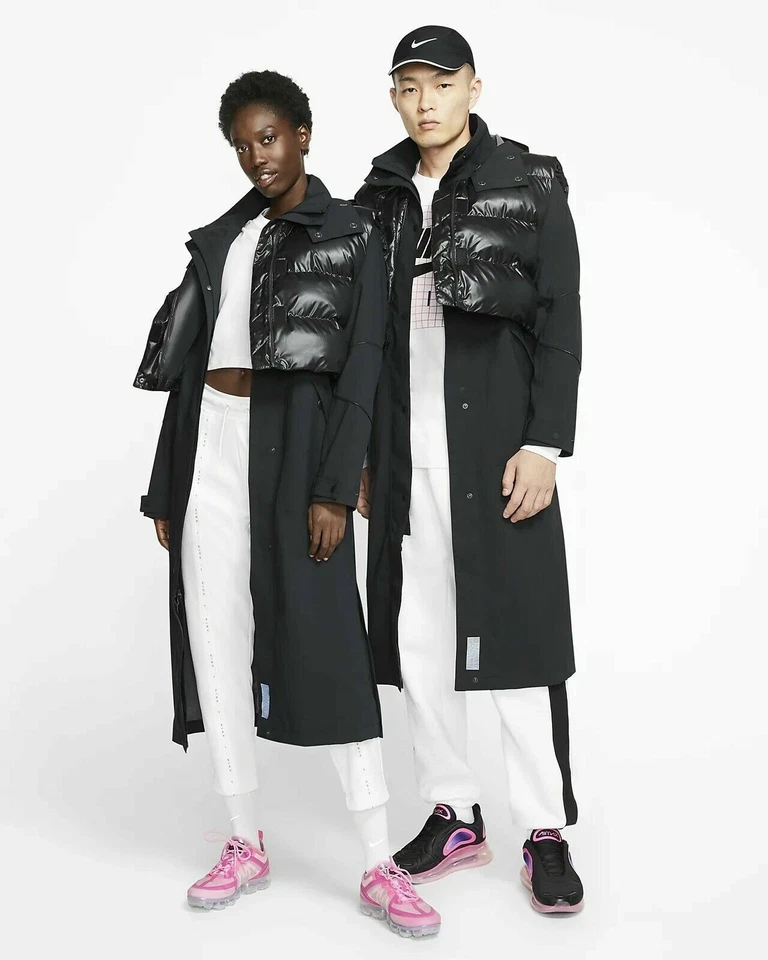 NIKE SPORTSWEAR CITY READY 2IN1 GILET TRENCH COAT JACKET CJ4018-010 WOMEN S L - Image 2 of 4