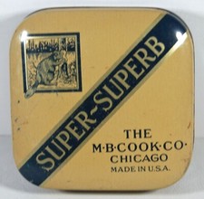 VINTAGE BEAVER SUPER-SUPERB TYPEWRITER RIBBON TIN - GREAT CONDITION thumbnail