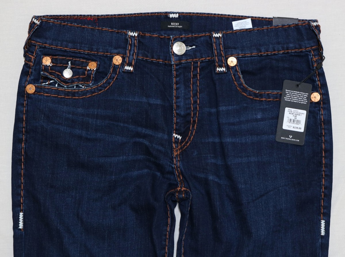True Religion Men Ricky Super T Relaxed Straight jeans size 36