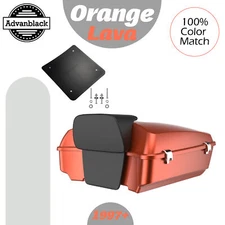 Advanblack Orange Lava Rushmore Chopped Tour Pack Fits Harley/Softail 97+
