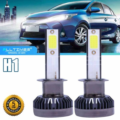 2pcs ALLTIMES H1 LED Headlight Bulbs Kit 2200W 330000LM Super Bright Hi/Lo Beam