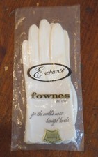Fownes Enchante White Evening Gloves Wedding Prom Antron Nylon New with tags
