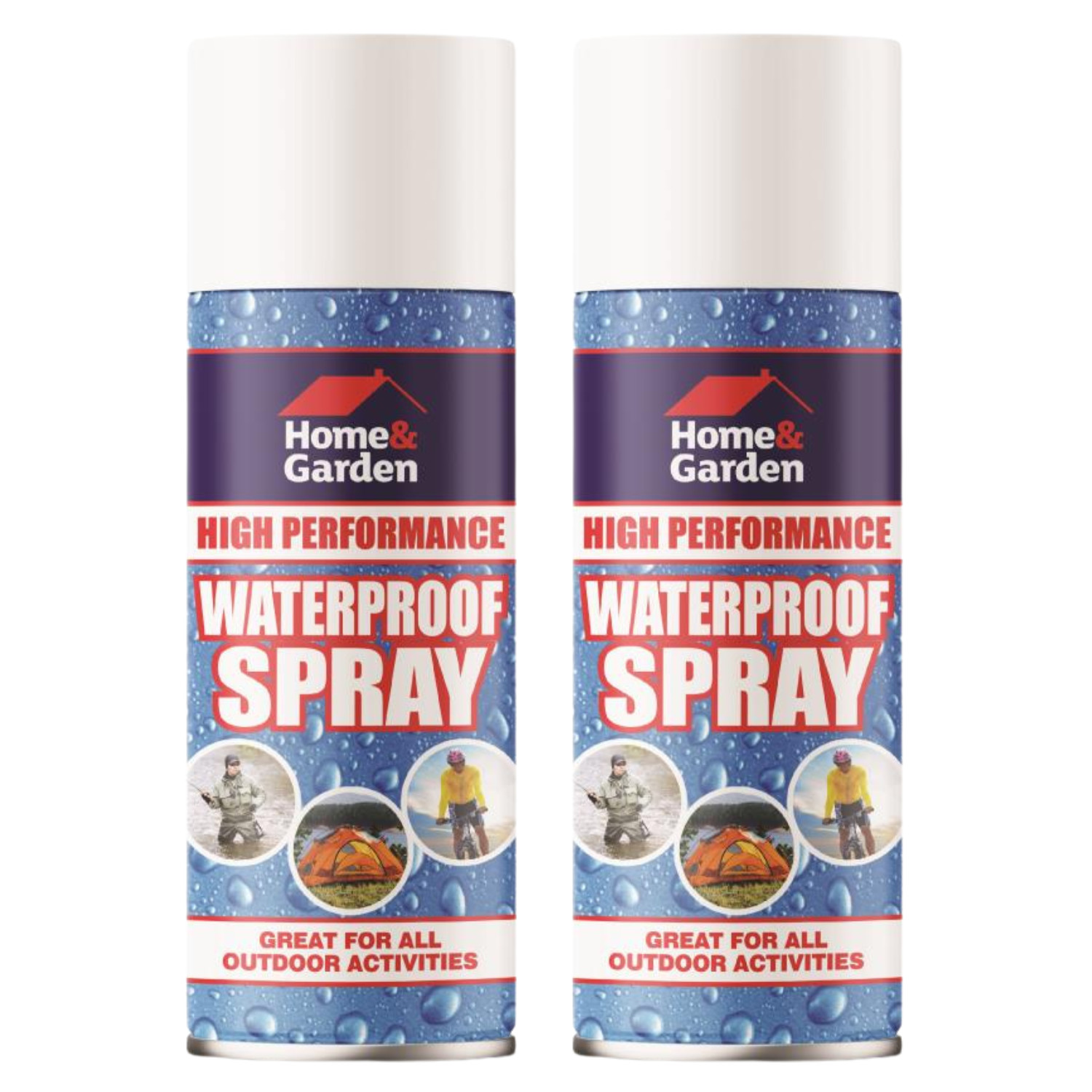 2 x Waterproof Spray For Fabric Cloth Shoe Leather Jacket Camping Hiking 300ML