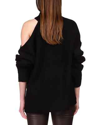 Sanctuary Women's Black One Cold Shoulder Long Sleeve Sweater XS
