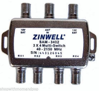 New DirecTV Zinwell 3X4 SAM-3402 Multi-Switch Multiswitch Direct TV Approved