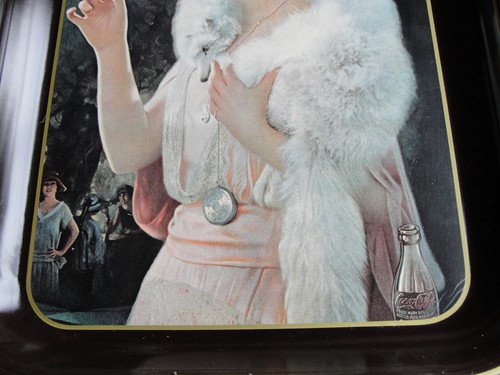 Bebida Coca-Cola, bandeja Flapper Girl 1973 reproducción del anuncio de 1925. - Imagen 4 de 10