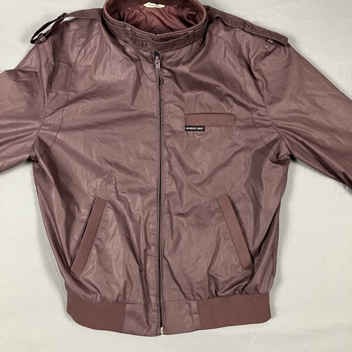 Members Only Jacket Coat Mens Sz 42 RARE Insulated Burgundy Bomber VTG 80s - Picture 2 of 17