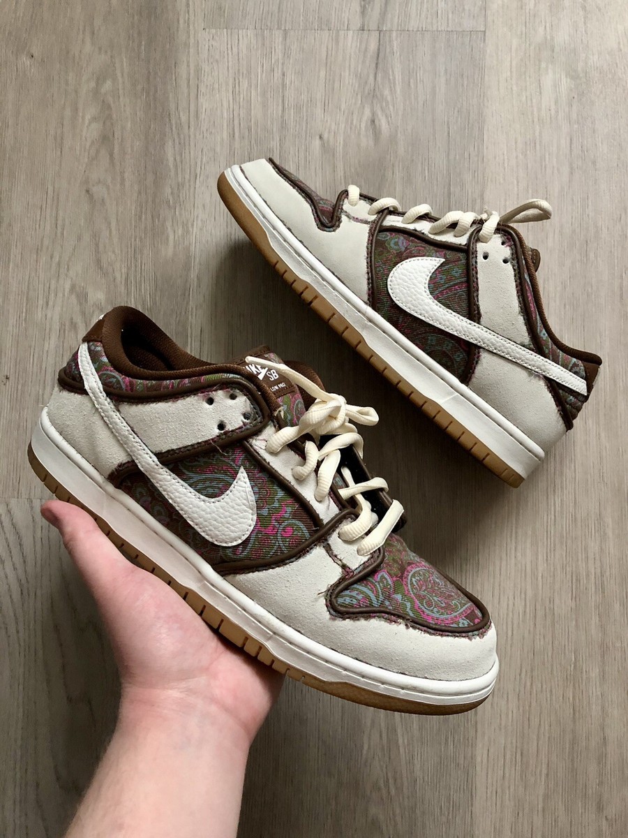Size 9 - Nike SB Dunk Low Pro Paisley Brown Great Condition OG Box