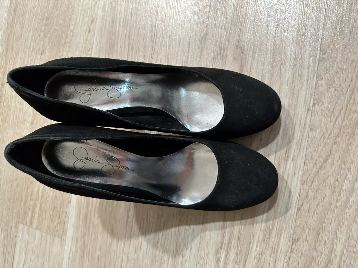 Jessica Simpson Black Suede Pumps 8.5 eBay