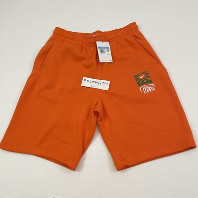 nike club fleece shorts orange