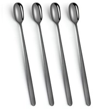Long Handle Ice Tea Spoons 9.1inch Black Matte Spoon Stainless Steel Coffee Spoo