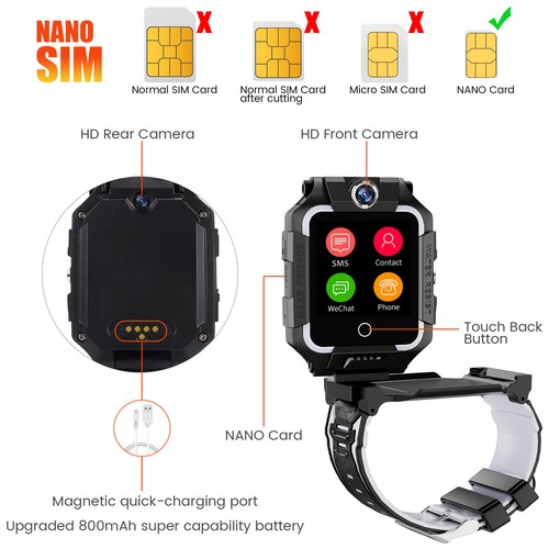 Reloj inteligente para niños 4G doble cámara 360° giratorio videollamada SOS GPS LBS antipérdida - Imagen 29 de 59