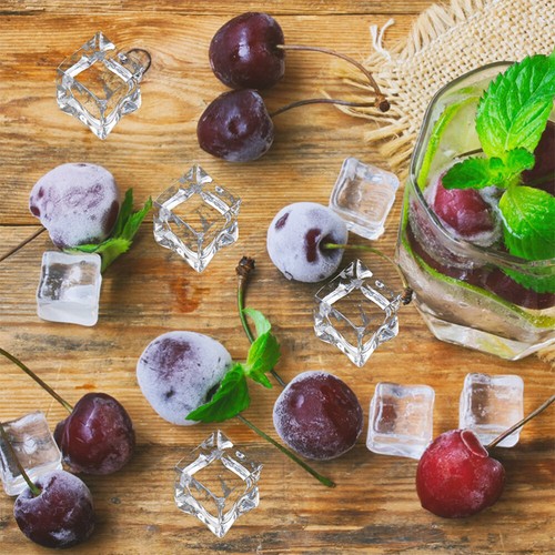 200pcs Fake Ice Cubes Clear Acrylic Ice Cubes Reusable Fake Ice Photography Prop - Picture 11 of 12