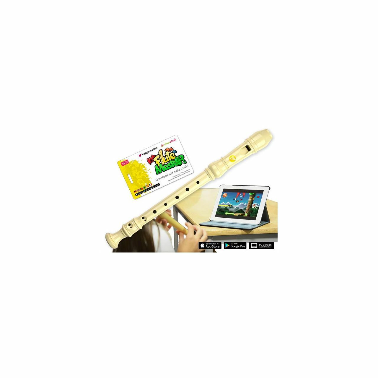 VOGGENREITER Flutemaster Kunststoffblockflte barock 3390₽