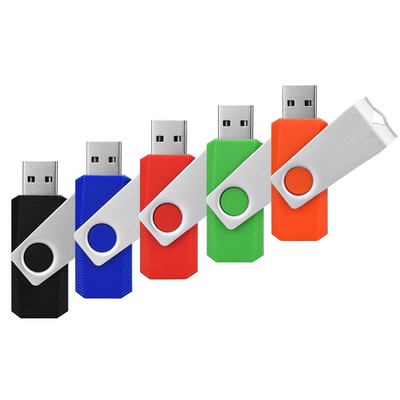 5-Piece Metal Key-Shaped USB Flash Drives - 1GB To 32GB, Mixed Colors, USB 2.0 (Model U348) 6 thumbnail image