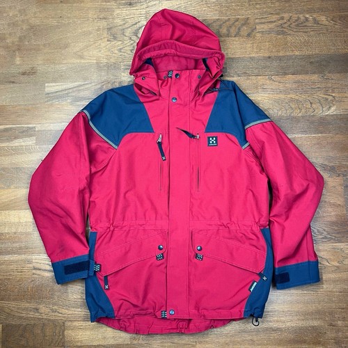 Haglöfs, Vintage Haglofs Windstopper Jacket Red Grey Men’s Size M