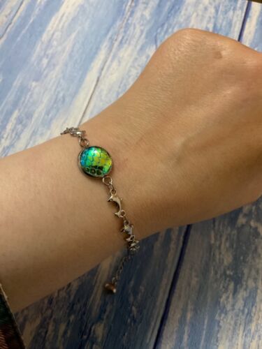 Mermaid Dragon Scale Green dolphin Bracelet - Picture 1 of 6