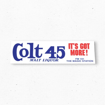 FM 101 Magic Station Bumper Sticker - Colt 45 Vintage Style Radio Decal 70s 80s