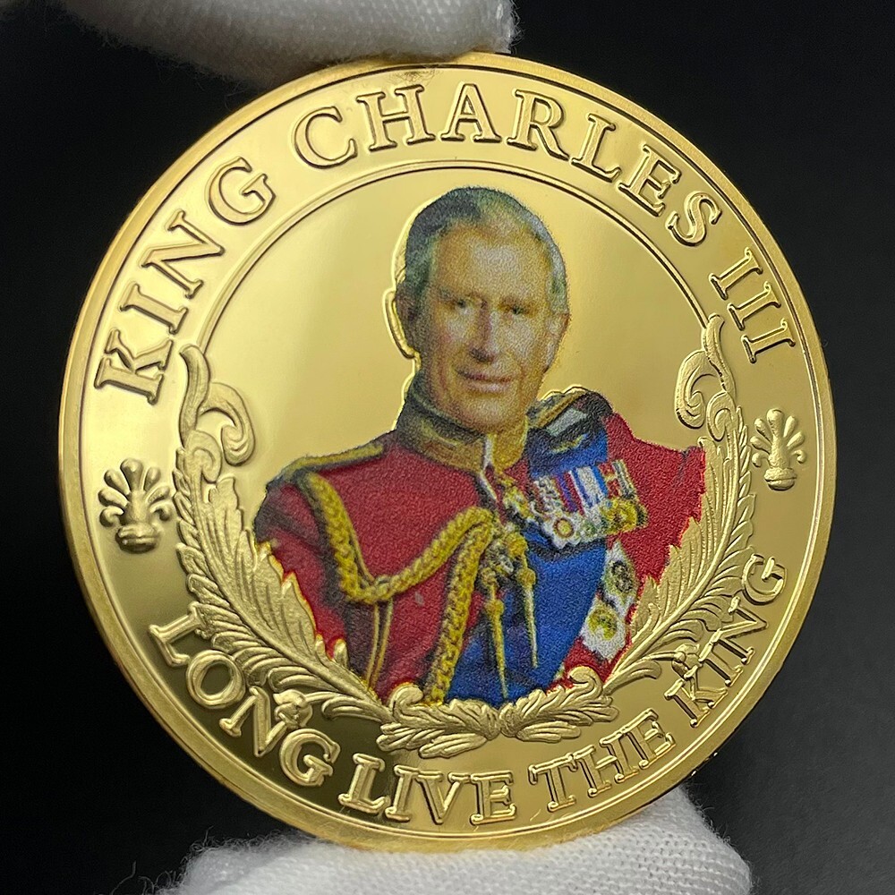 King Charles III Gold Coin Collectibles The King of England UK Royal Medal Gift