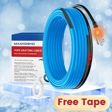 MAXKOSKO 6FT Energy-efficient, Self-Regulating Pipe Heat Tape for Water Pipes