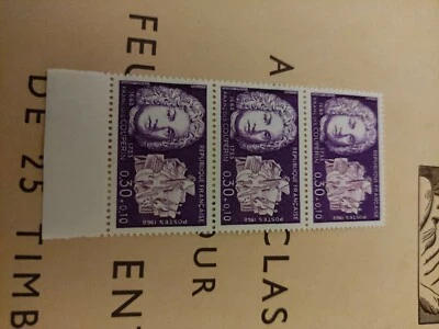 Bloc de 3 TIMBRES surtaxés François Couperin N°1550 1968 - Photo 1/2