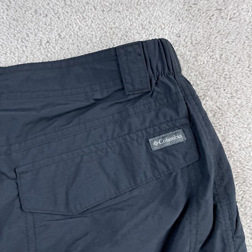 Columbia Shorts Mens 32 Black Silver Ridge Cargo Nylon Hiking Climbing Outdoors - Picture 10 of 12