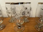 VINTAGE ROSE  STEMWARE SET OF 10 ROSES GLASSES GOBLETS RARE — photo 6