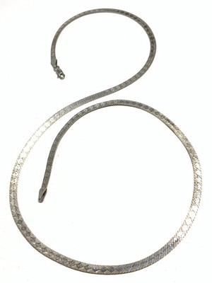 IBB Sterling Silber 925 Fischgrät Kette Halskette 23,5 Zoll Italien JA16