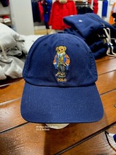NWT Polo Ralph Lauren Men's Polo Bear Chino Baseball Cap Hat Navy one size