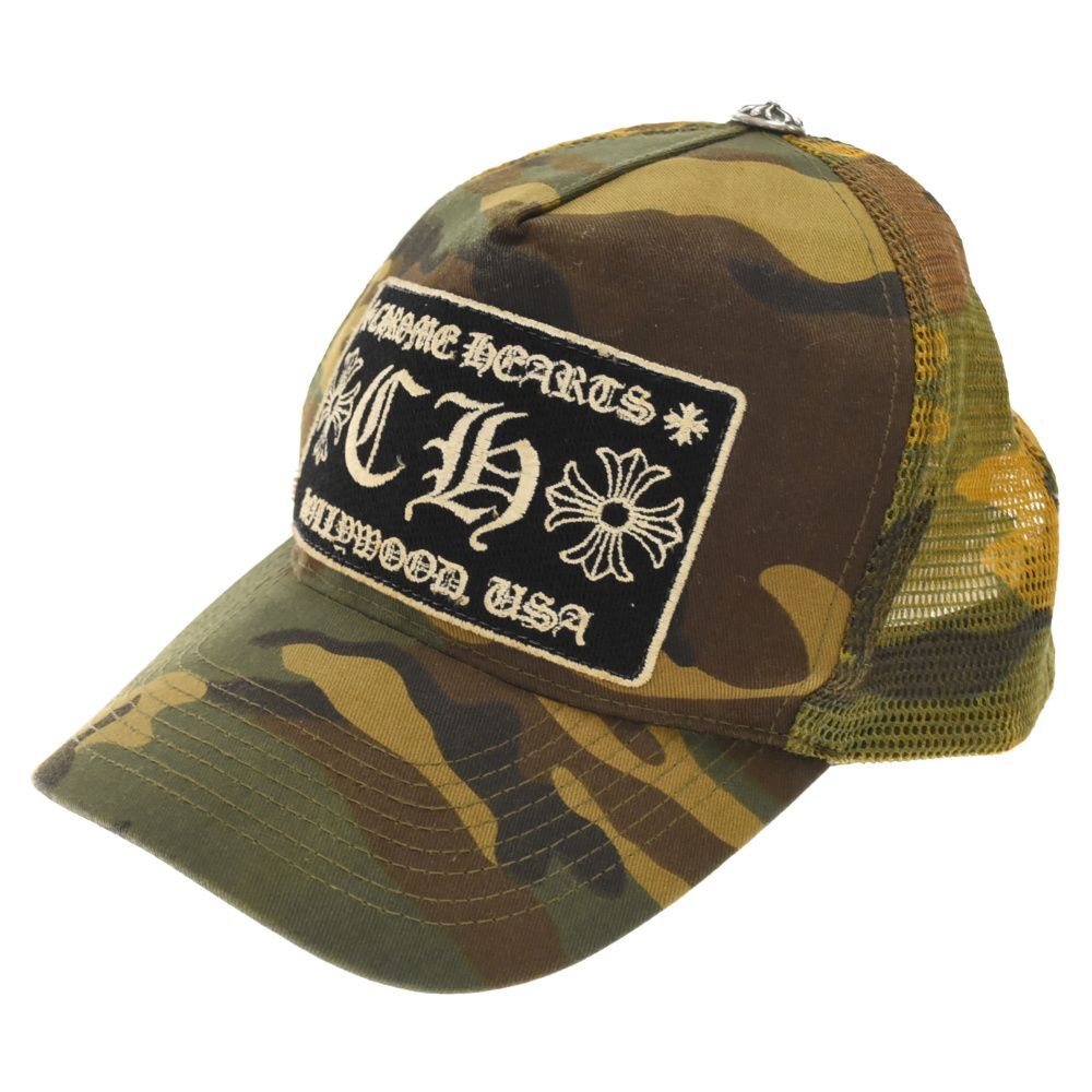 Chrome Hearts CH Trucker Baseball Mesh Cap Green Camouflage Chrome Hearts CH Trucker Baseball Mesh Cap Green Camouflage