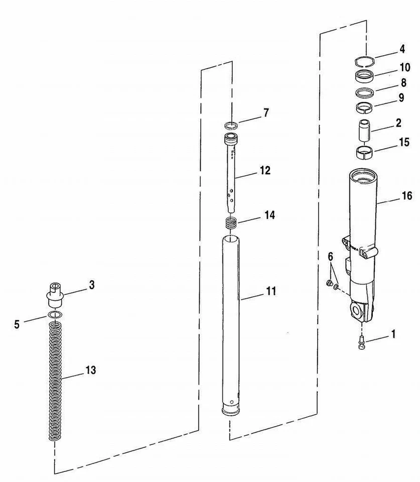 Horquillas delanteras Harley patas inferiores 2000-2006 POLISHED Softail Fatboy SIN CAMBIO Foto 2 de 4