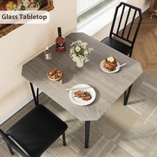 3 Piece Dining Room Table Set ,Kitchen Table and 2 Upholstered Chair Furniture